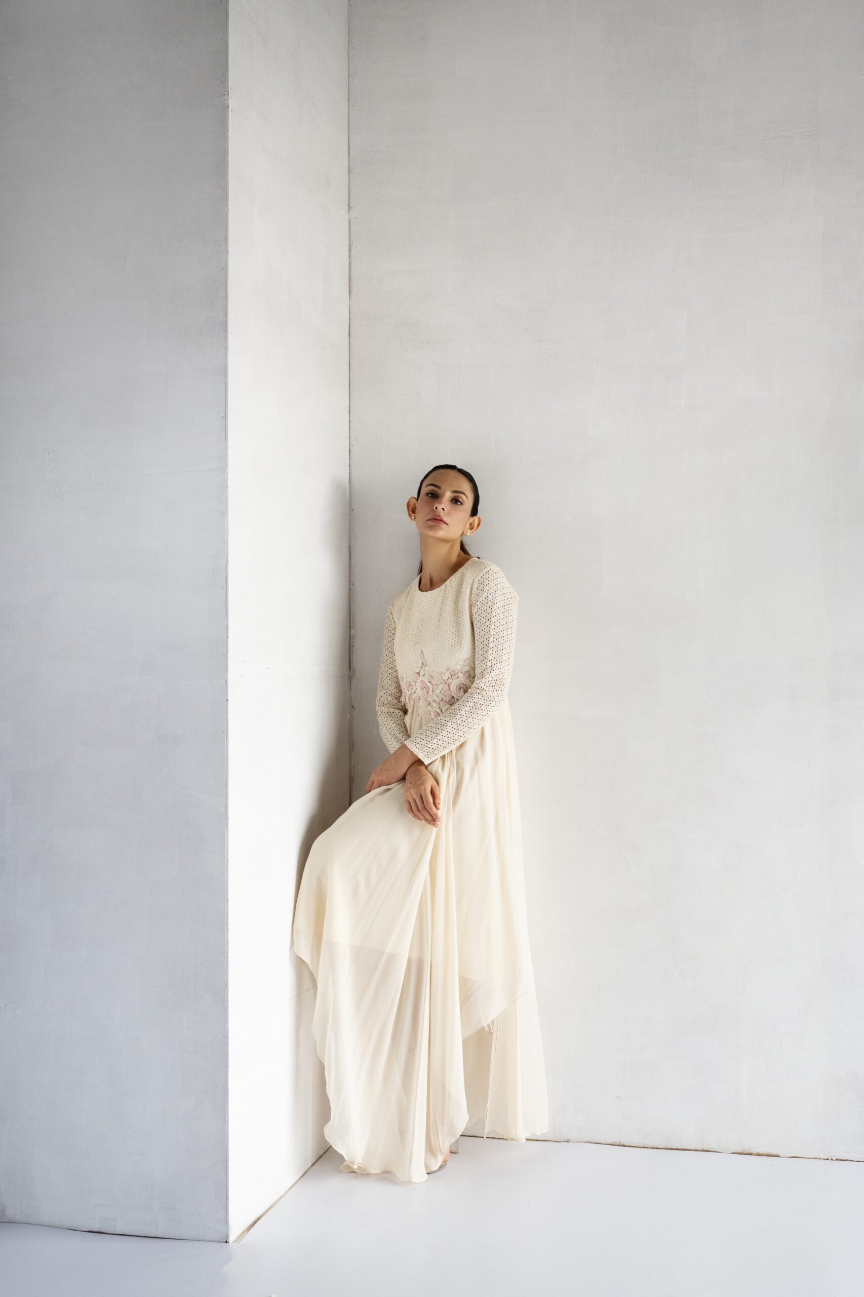 PINK-THREAD AND PEARL EMBROIDERY- CROCHET TUNIC - Image 3